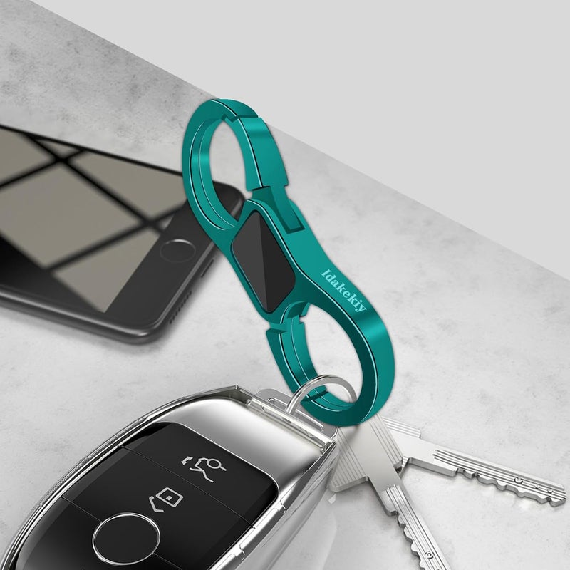 Idakekiy Key Chain Quick Release Spring with 4 Key Rings Heavy Duty Car Keychain Organizer for Men and Women - Image 5